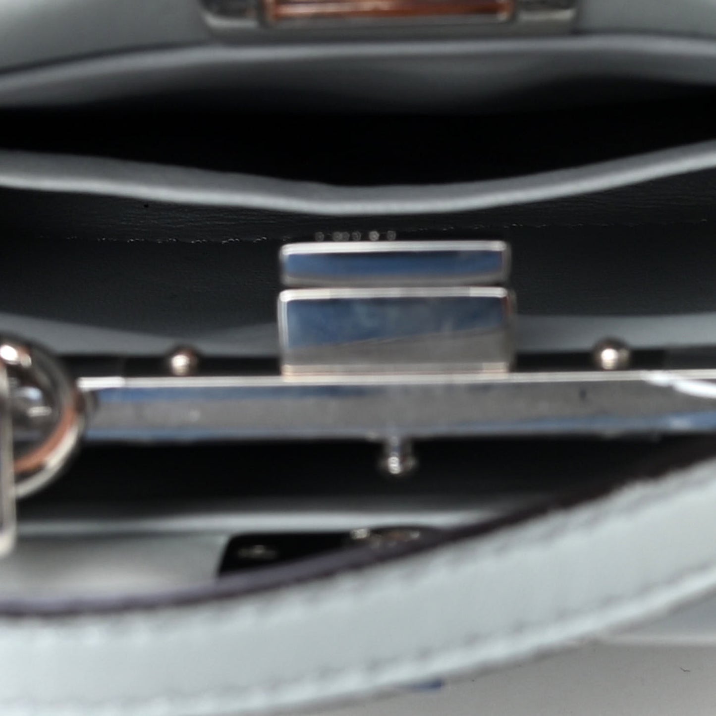 Goatskin Embellished Micro Peekaboo Iconic Satchel Blue