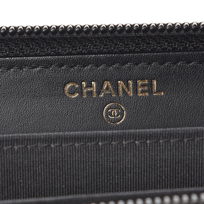 Chanel Caviar Quilted Small Boy Zip Around Wallet Black 8 of 10