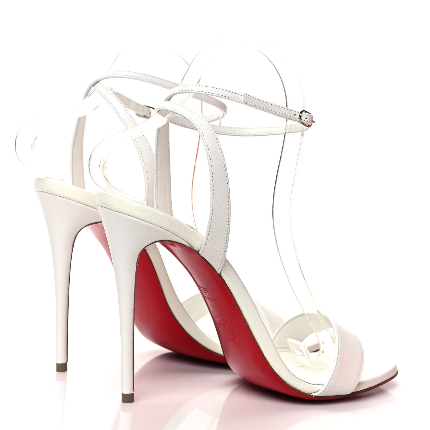 Christian Louboutin Nappa Loubi Girl 100 Sandals 39.5 White 4 of 7