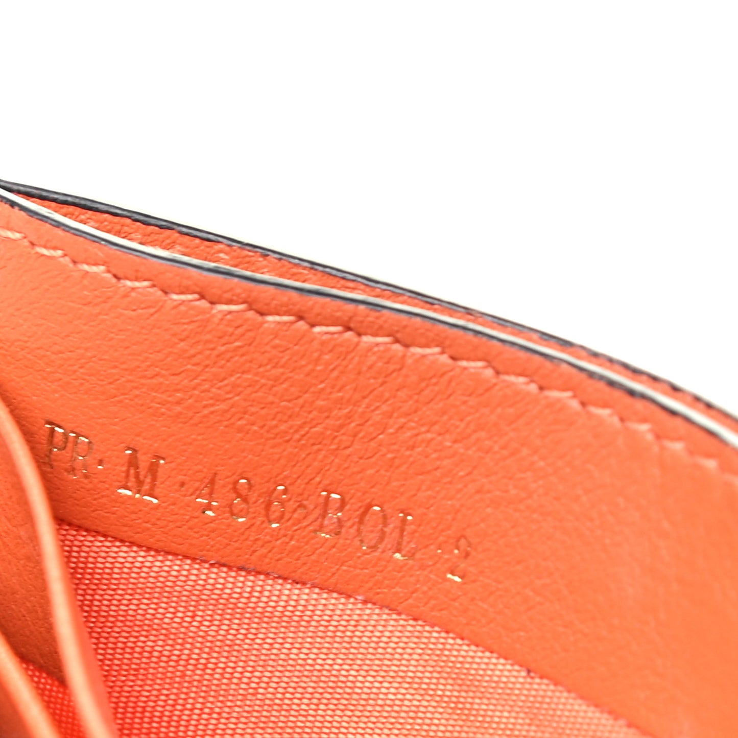 Vitello Rockstud Card Holder Orange