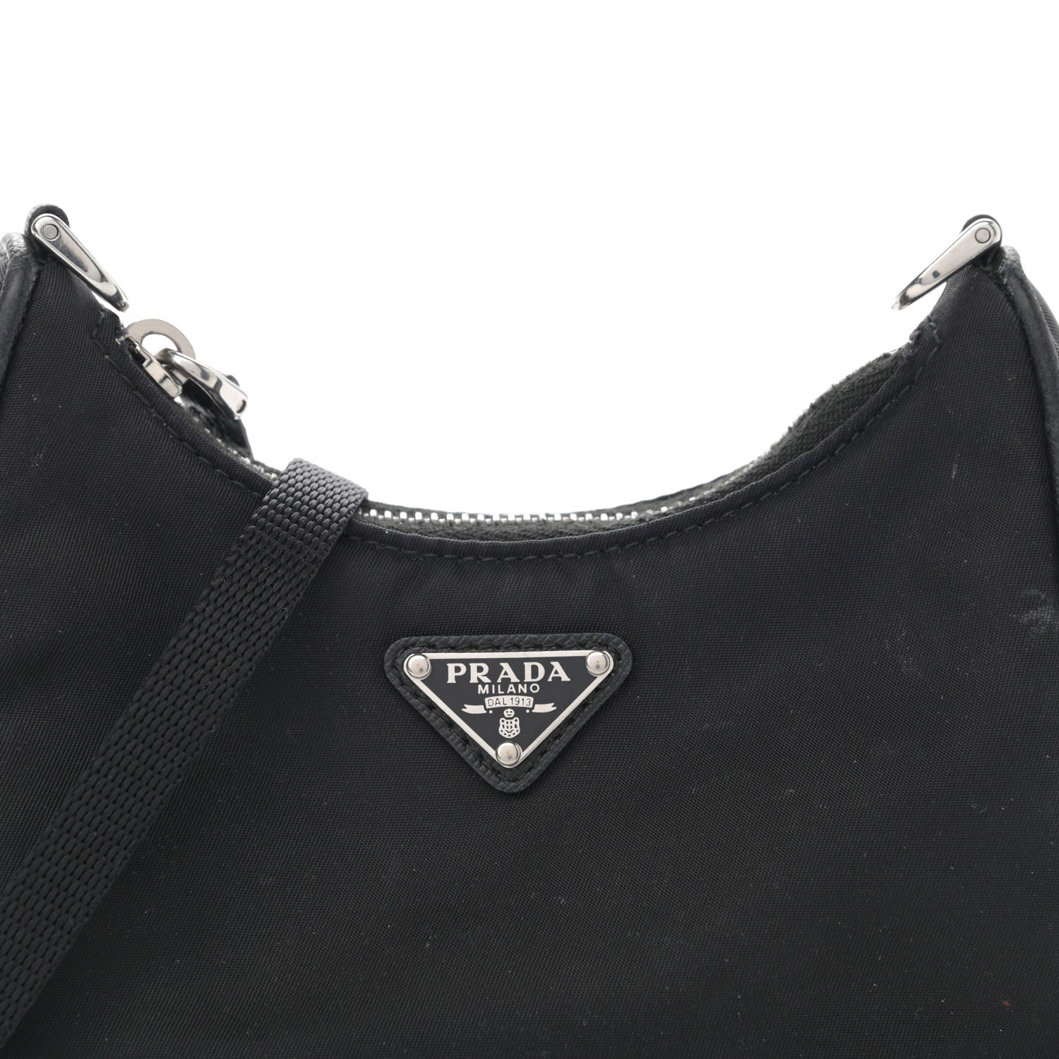 Prada Tessuto Nylon Mini Re-Edition 2000 Shoulder Bag Black 8 of 13