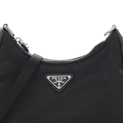 Prada Tessuto Nylon Mini Re-Edition 2000 Shoulder Bag Black 8 of 13