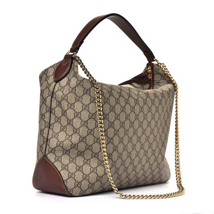 Gucci GG Supreme Monogram Large Linea A Hobo Light Brown 2 of 7
