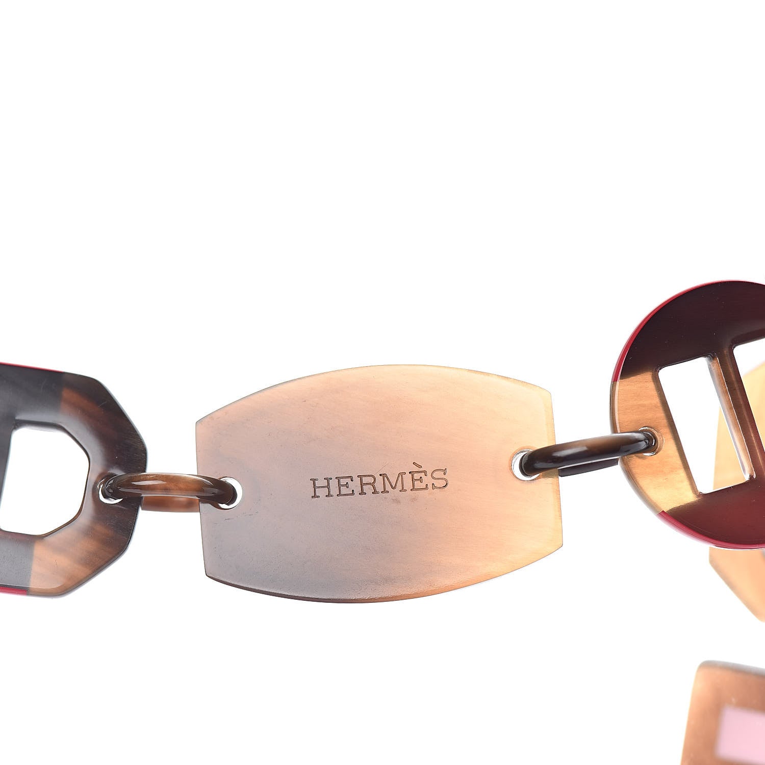 Hermes Horn Lacquer Opus Necklace Rouge Carmin Rose Boudoir 4 of 4