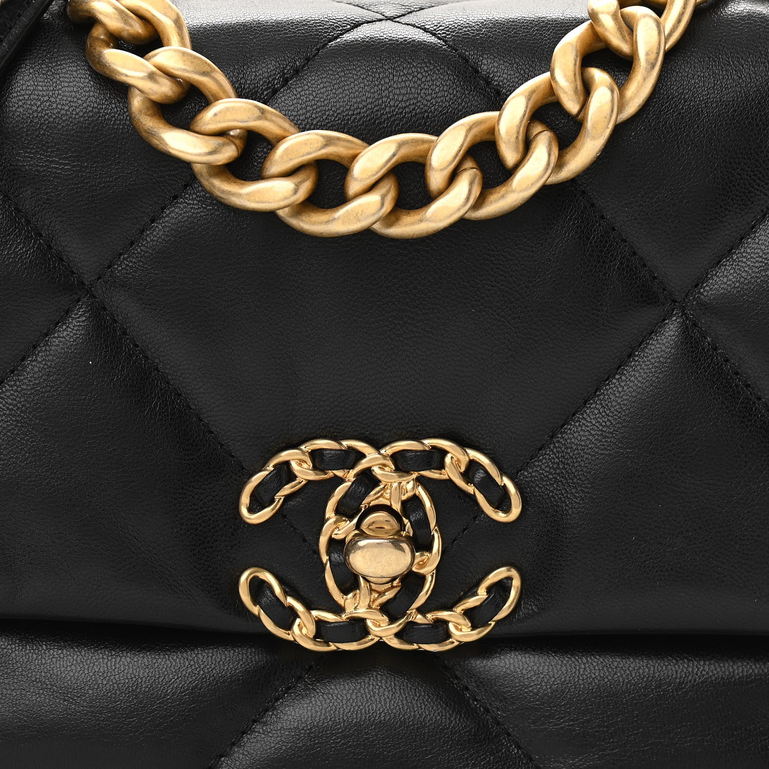 Chanel Goatskin Quilted Medium Chanel 19 Flap Black 8 of 11