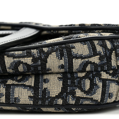 Christian Dior Oblique Mini Saddle Bag Blue 10 of 10