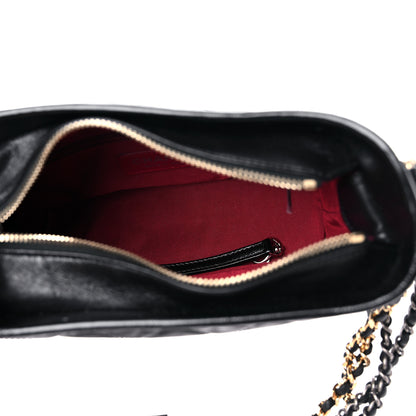 Chanel Aged Calfskin Quilted Small Gabrielle Hobo Black 5 of 11