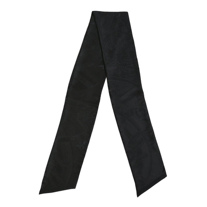 Hermes Silk Cavalcadour Maxi Twilly Black 2 of 3