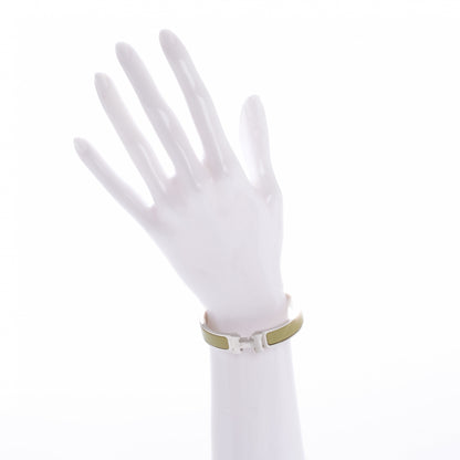 Hermes Narrow Enamel Clic Clac H Bracelet PM Olive 2 of 6