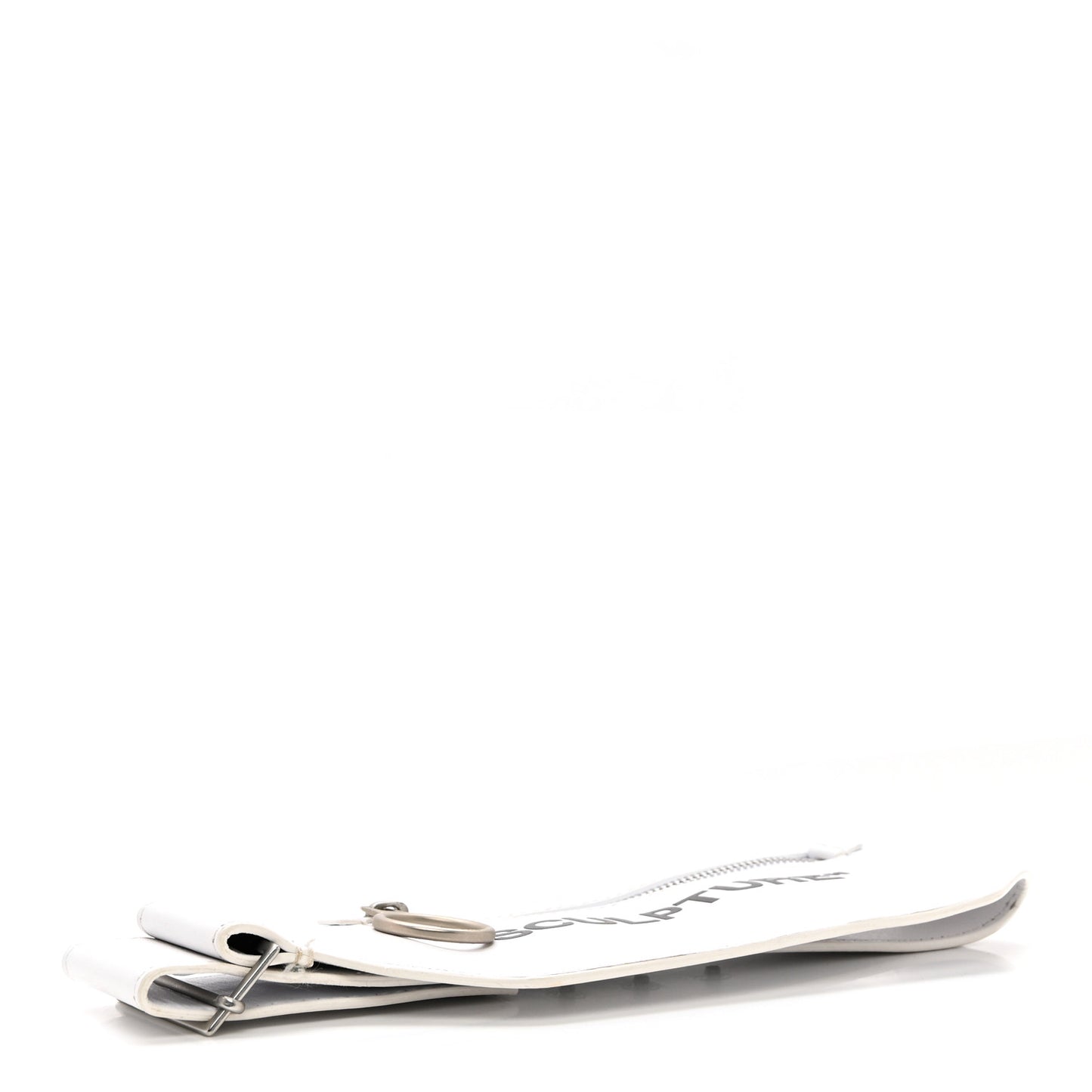 Calfskin Sculpture Belt Bag White