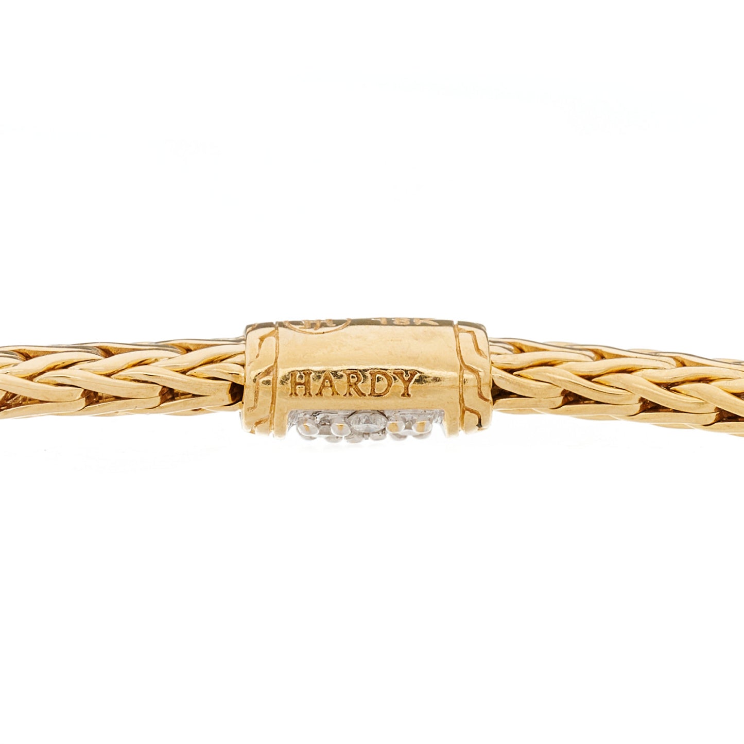 18K Yellow Gold Diamond 3.5mm Classic Chain Bracelet