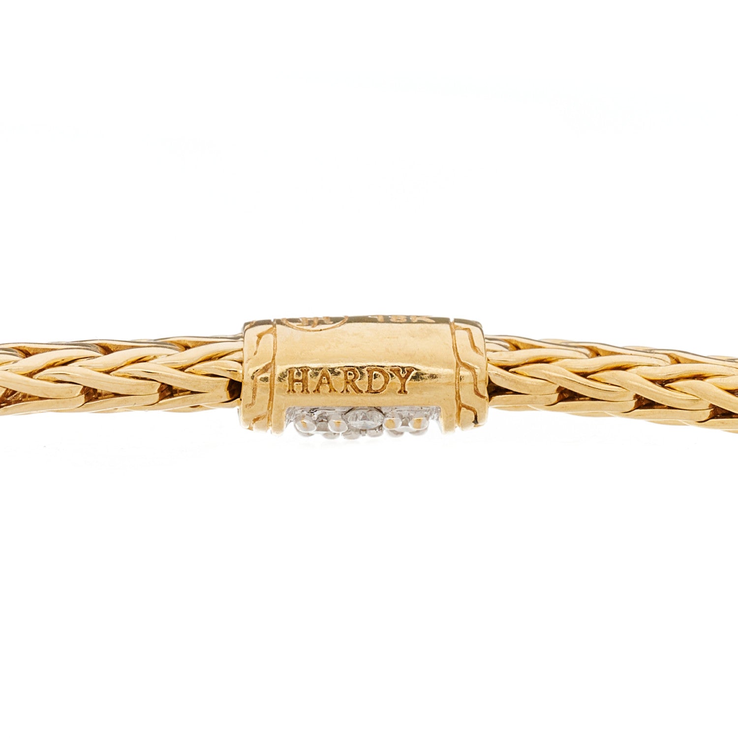 John Hardy 18K Yellow Gold Diamond 3.5mm Classic Chain Bracelet 4 of 4