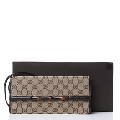 Gucci Monogram Bamboo Bar Clutch Dark Brown 10 of 10