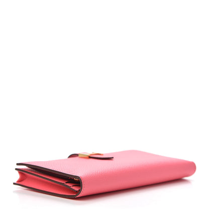 Hermes Epsom Bearn Gusset Wallet Rose Azalee 4 of 8