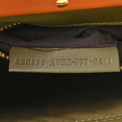 Fendi Vitello Seta Light Aura Shiny Nappa Medium Peekaboo I SEE U Satchel Equatore Cuoio 9 of 13