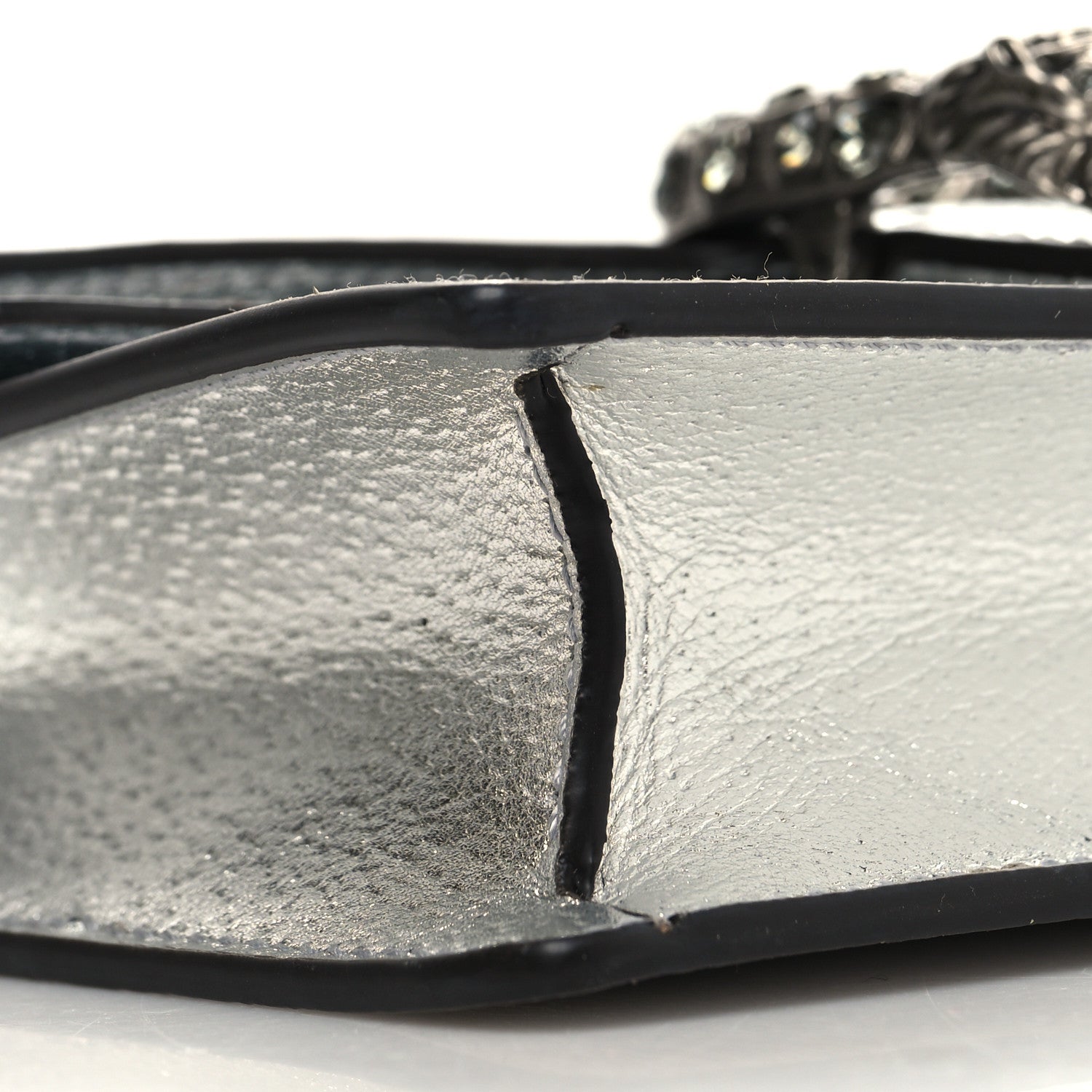 Gucci Metallic Calfskin Super Mini Dionysus Shoulder Bag Silver 8 of 10