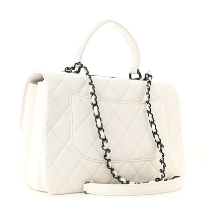 Chanel Lambskin Quilted Medium Trendy CC Flap Dual Handle Bag White 3 of 12