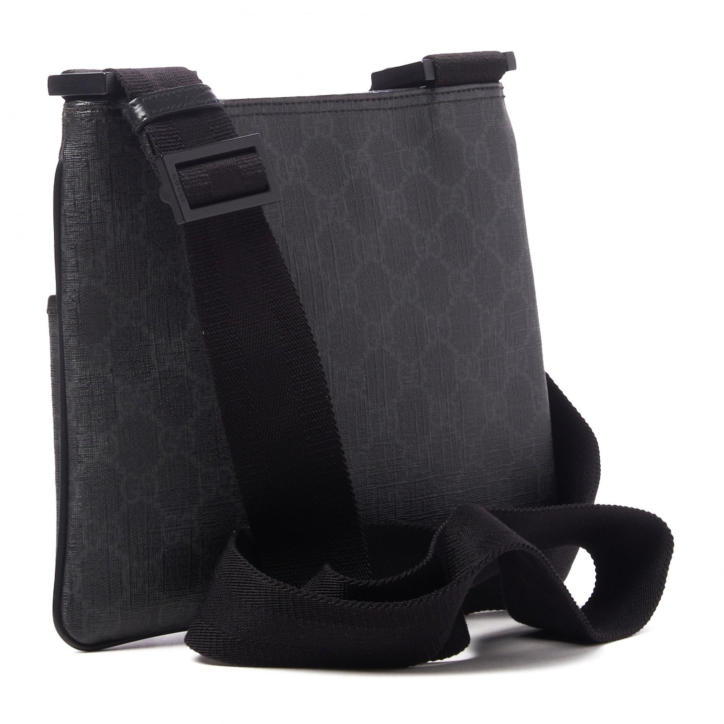 GG Plus Flat Messenger Bag Black Grey