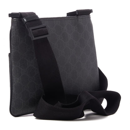 Gucci GG Plus Flat Messenger Bag Black Grey 2 of 9