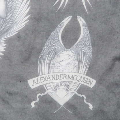 Alexander McQueen Silk Chiffon Cameo Skull Scarf Black Ivory 4 of 7
