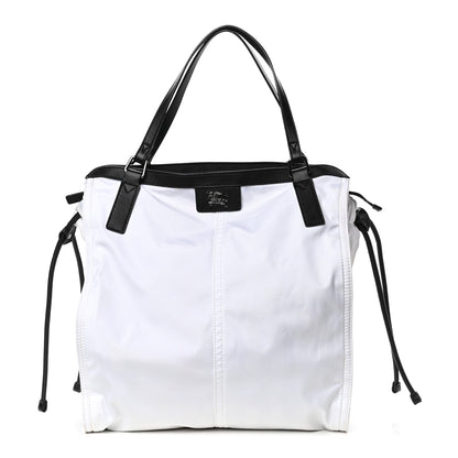 Burberry Nylon House Check Buckleigh Packable Tote White 1 of 4