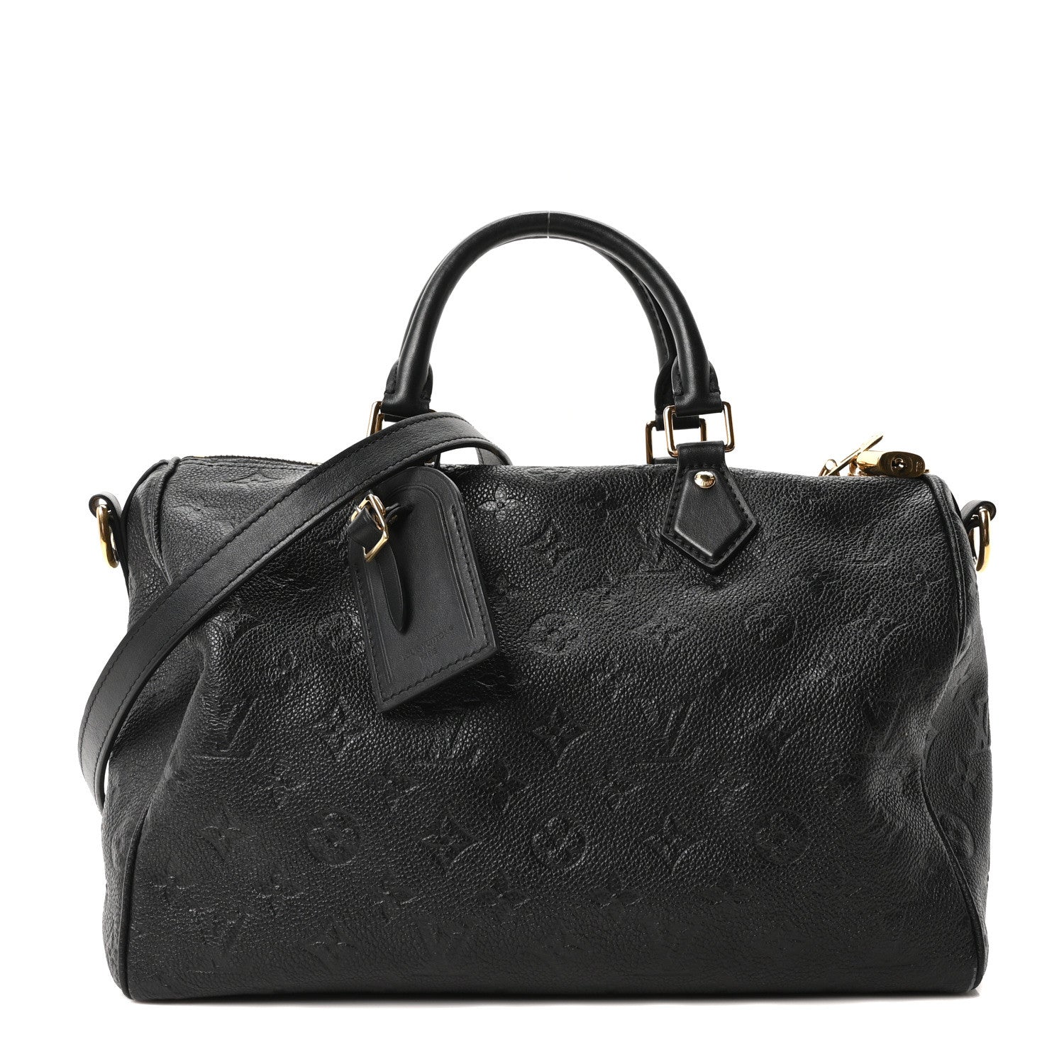 Louis Vuitton Empreinte Monogram Soft Speedy Bandouliere 30 Black 1 of 9