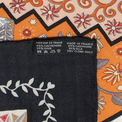 Hermes Cashmere Silk Aux Portes Du Palais Shawl 140 6 of 6