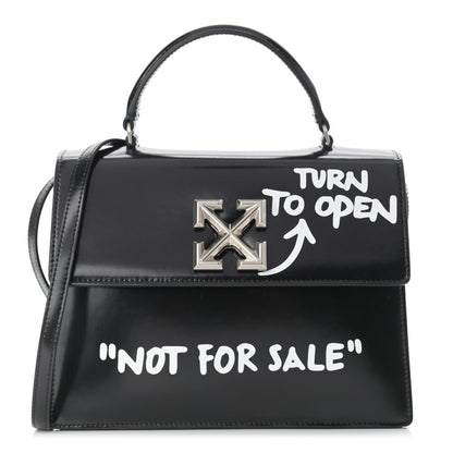 Off-White Calfskin Jitney 2.8 Not For Sale Shoulder Bag Black 1 of 11