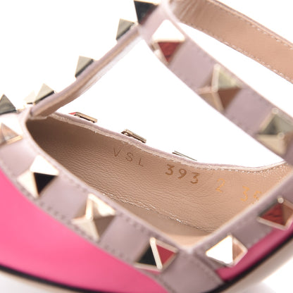 Valentino Garavani Calfskin Nappa Rockstud Ankle Strap 100mm Pumps 35.5 Peony Poudre 8 of 9