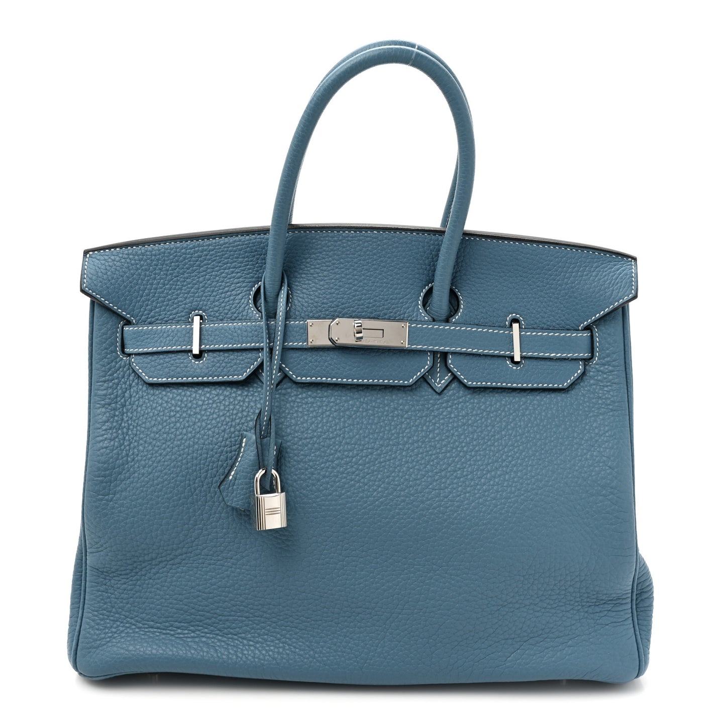 Taurillon Clemence Birkin 35 Blue Jean