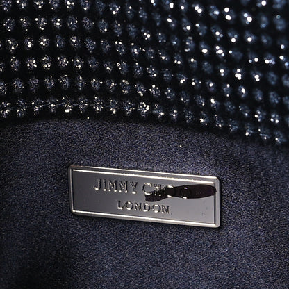 Jimmy Choo Velvet Glitter Galactica Titania Clutch Black Silver 6 of 9