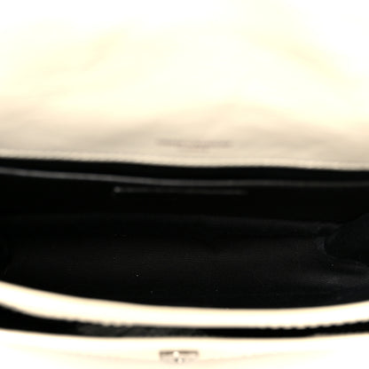 Saint Laurent Crinkled Calfskin Matelasse Monogram Baby Niki Chain Satchel Crema Soft 5 of 11