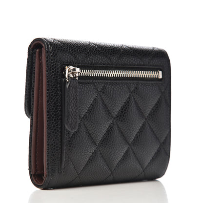 Chanel Caviar Quilted Compact Flap Wallet Black 3 of 9