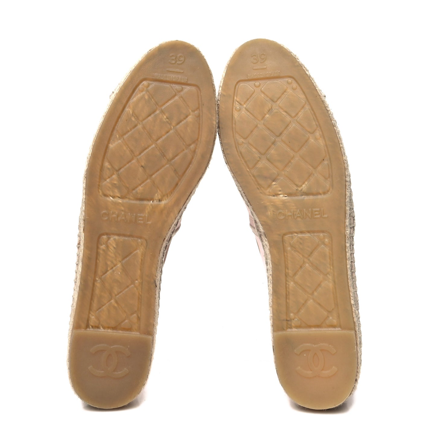 Mesh Grosgrain CC Espadrilles 39 Pink