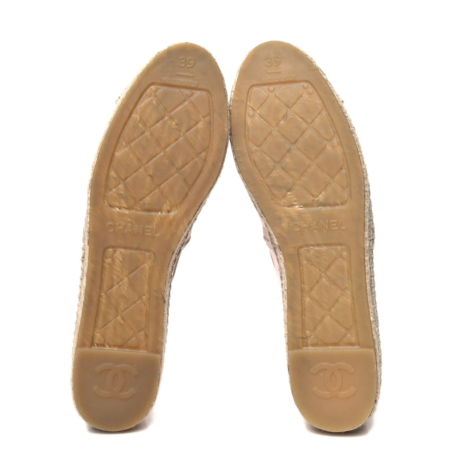 Chanel Mesh Grosgrain CC Espadrilles 39 Pink 5 of 9