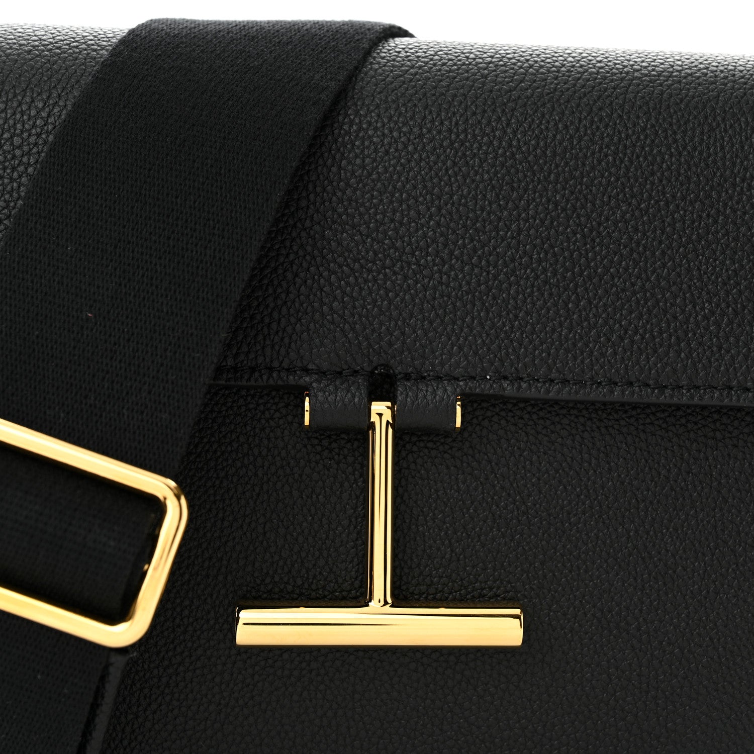Tom Ford Grained Calfskin Mini T Clasp Tara Crossbody Bag Black 6 of 12