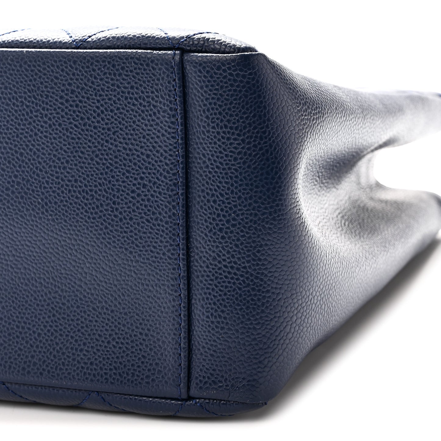 Caviar Quilted Grand Shopping Tote GST Dark Navy Blue