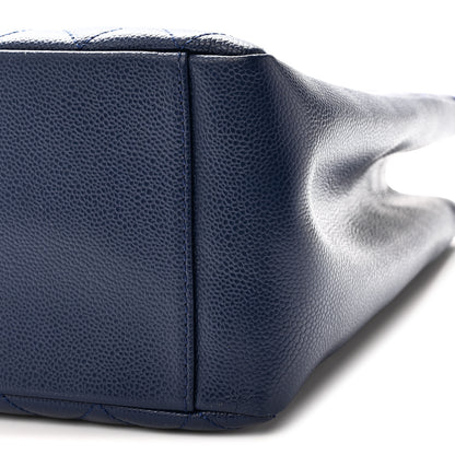 Chanel Caviar Quilted Grand Shopping Tote GST Dark Navy Blue 10 of 10