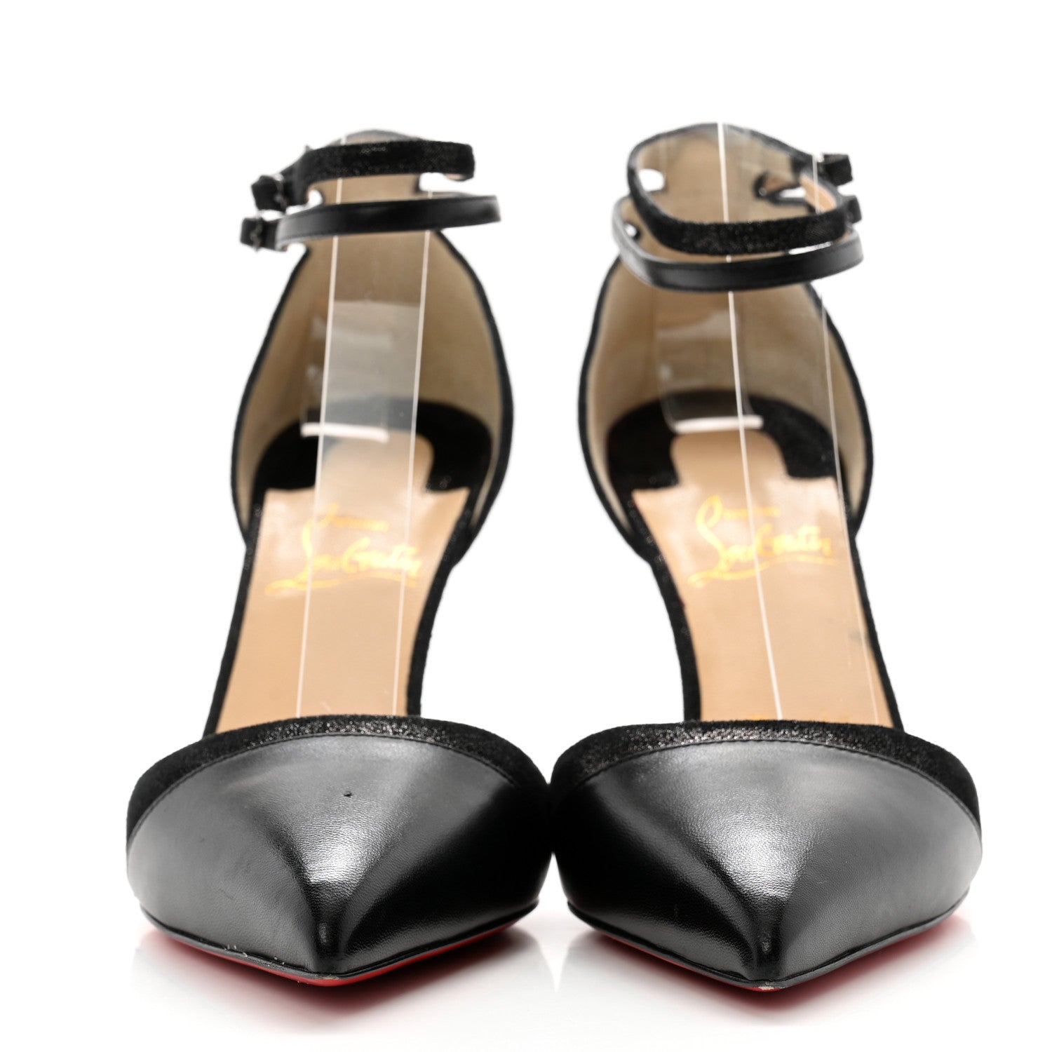 Christian Louboutin Suede Kid Uptown Double 85 Pumps 36 Black 2 of 13