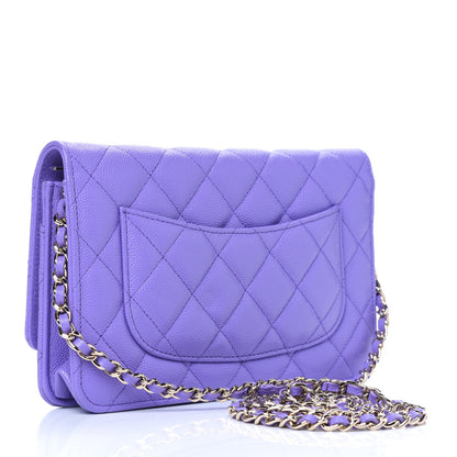 Chanel Caviar Quilted Wallet On Chain WOC Purple 3 of 12