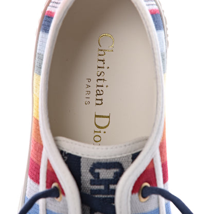 Christian Dior Canvas Rainbow Embroidered Womens Walk'N'Dior Low Top Sneakers 36.5 Multicolor 6 of 12