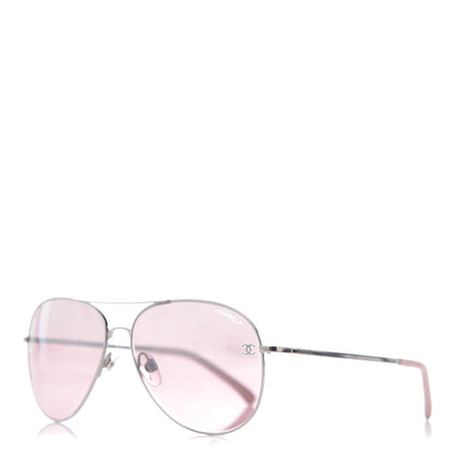 Chanel CC Aviator Sunglasses 4189-T-Q Pink 1 of 8