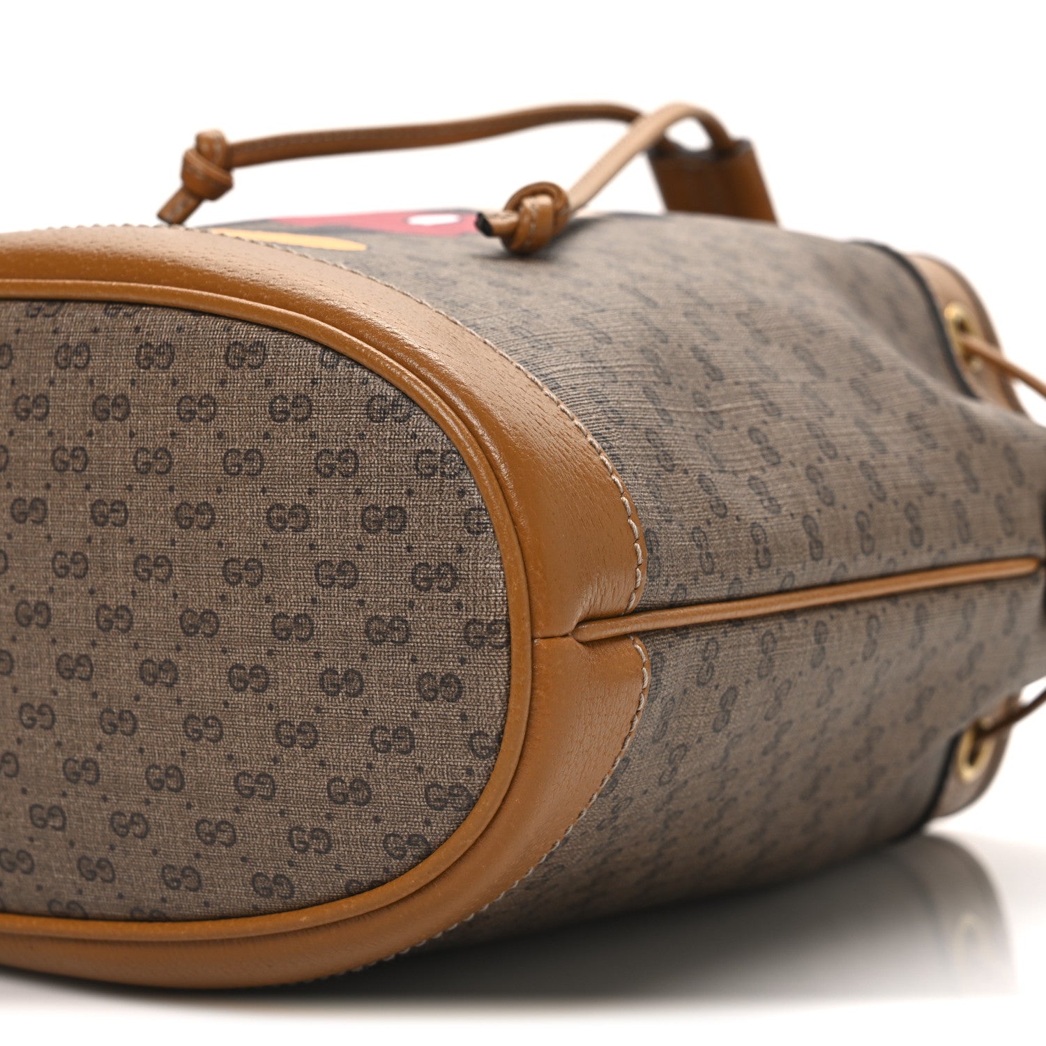 Gucci X DISNEY Mini Vintage GG Supreme Monogram Bucket Bag Beige Vintage Sun Oil 10 of 10