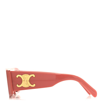 Celine Acetate Triomphe XL 01 Sunglasses CL40282U Shiny Pink Brown 3 of 7