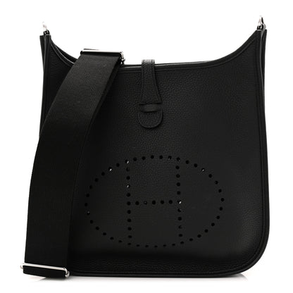 Hermes Taurillon Clemence Evelyne III PM Black 1 of 11