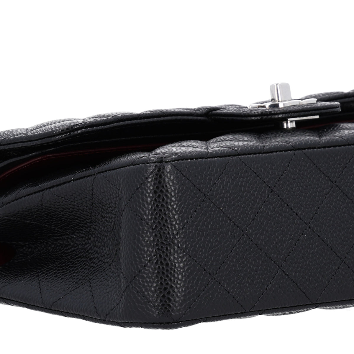 Caviar Quilted Small Double Flap Black
