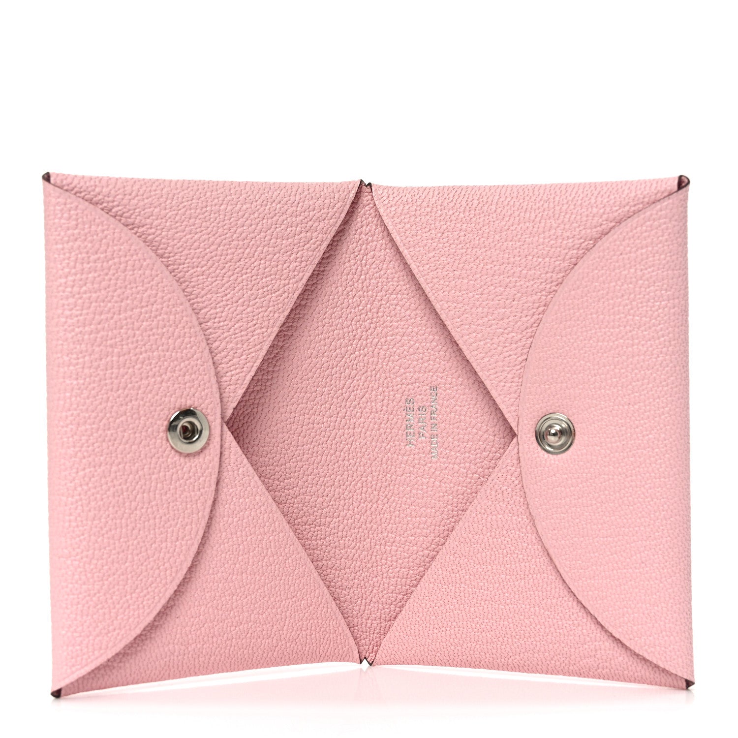 Hermes Epsom Calvi Card Case Rose Sakura 9 of 14