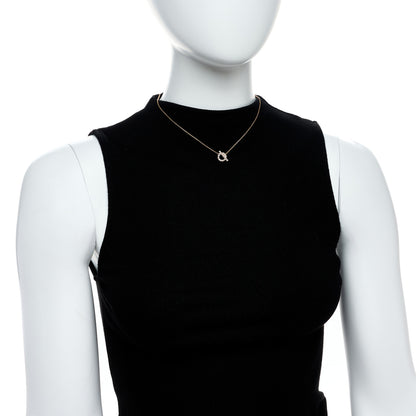 Hermes 18K Rose Gold Diamond Finesse Pendant Necklace 2 of 6