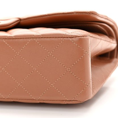 Chanel Lambskin Quilted Medium Double Flap Brown 10 of 14