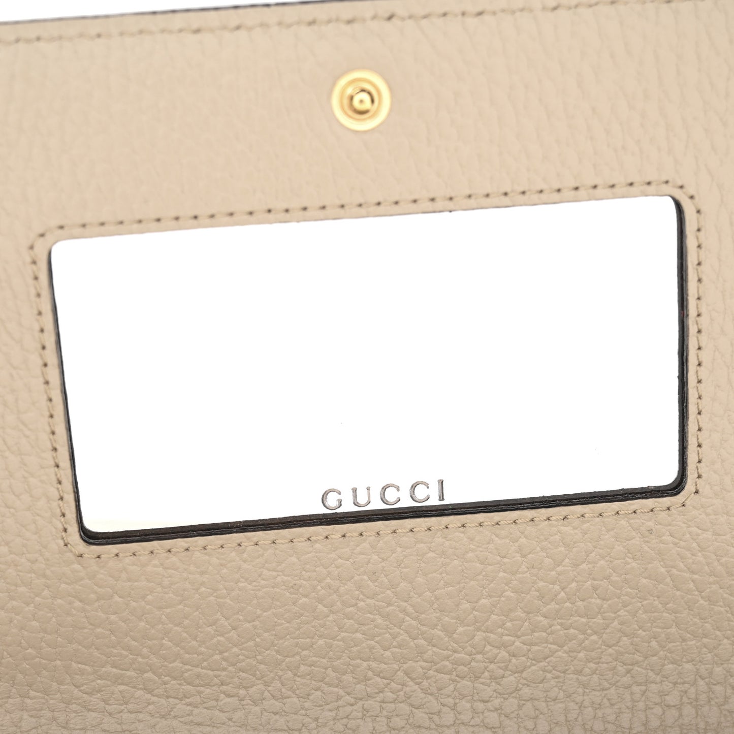 Dollar Calfskin GG Supreme Monogram Mini GG Marmont Chain Wallet Beige White